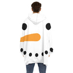 Snowman Face Print Hoodie Blanket