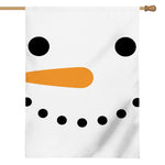 Snowman Face Print House Flag