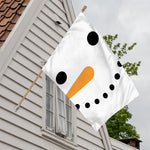 Snowman Face Print House Flag