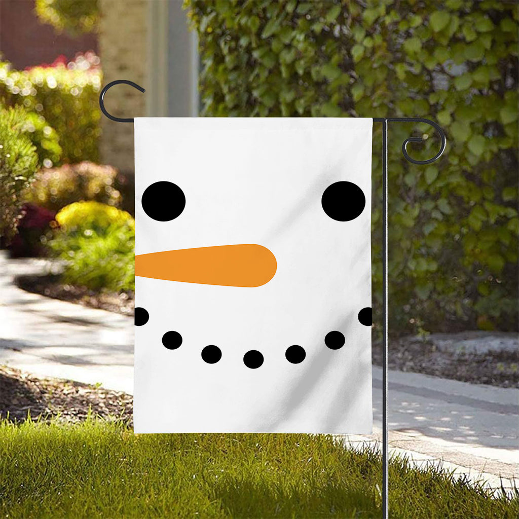 Snowman Face Print House Flag