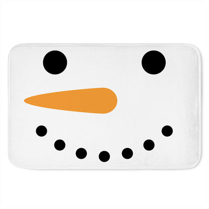 Snowman Face Print Indoor Door Mat