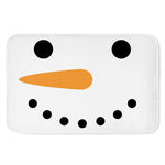 Snowman Face Print Indoor Door Mat