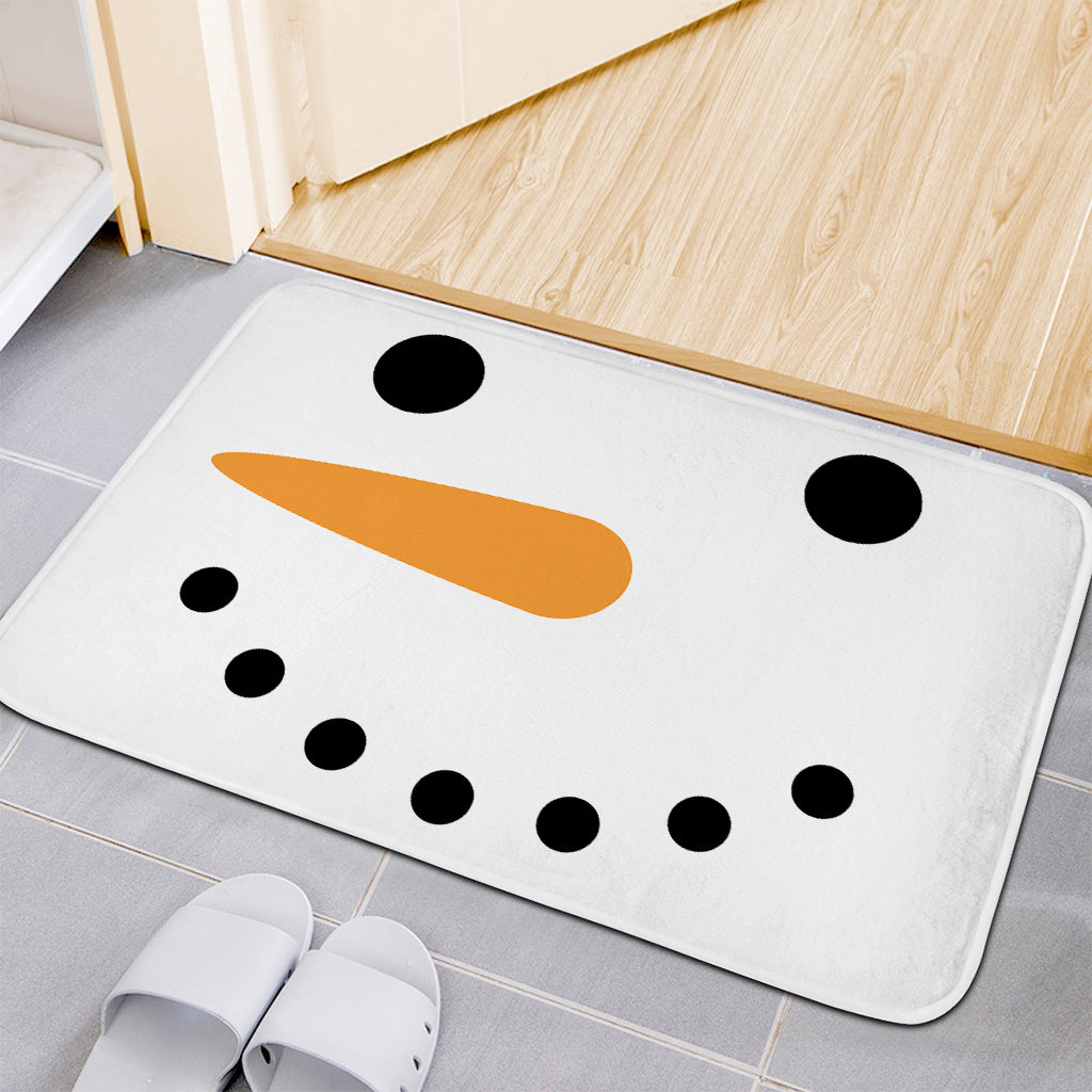 Snowman Face Print Indoor Door Mat