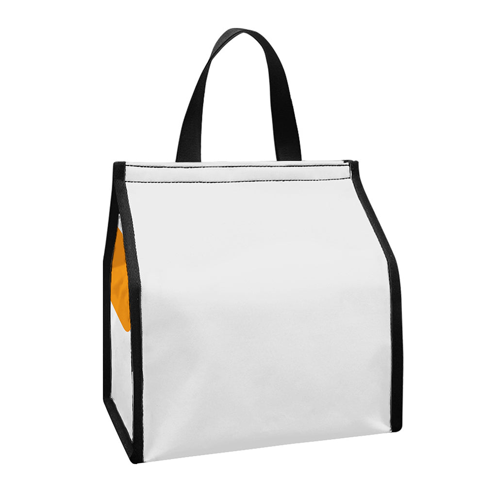 Snowman Face Print Insulated Lunch Tote
