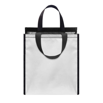 Snowman Face Print Insulated Lunch Tote