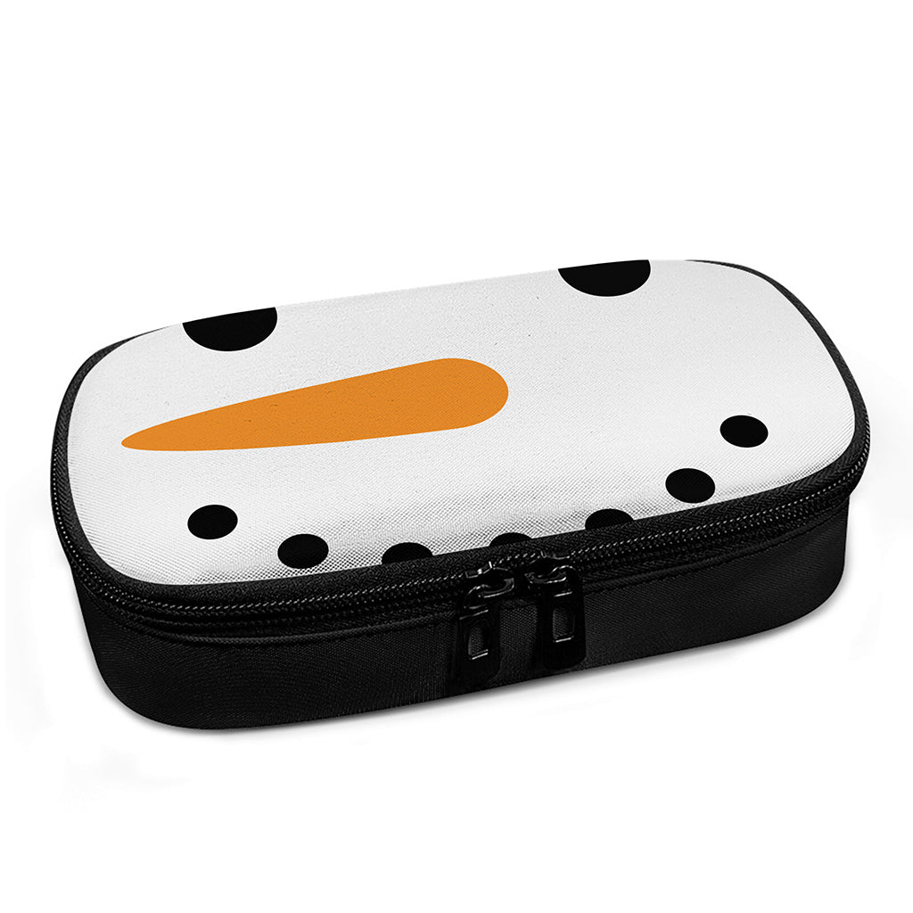 Snowman Face Print Insulin Cooler Travel Case