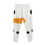 Snowman Face Print Jogger Pants