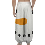 Snowman Face Print Lantern Pants