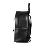 Snowman Face Print Leather Backpack