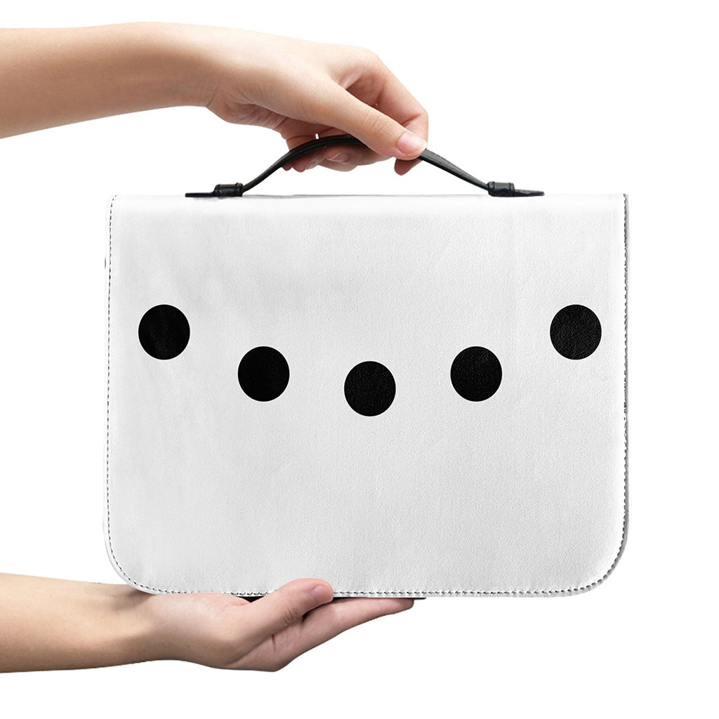 Snowman Face Print Leather Bible Cover