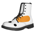 Snowman Face Print Lace-Up Boots