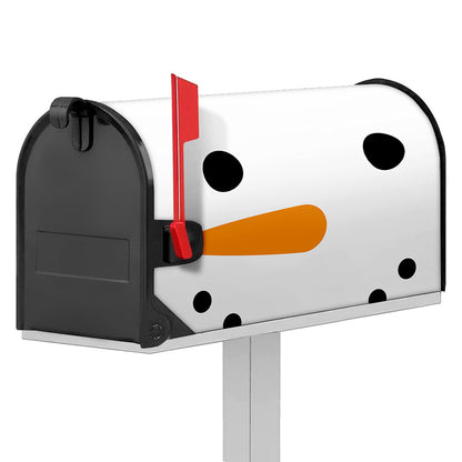 Snowman Face Print Mailbox Cover