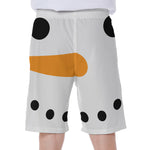 Snowman Face Print Men's Beach Shorts