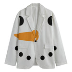 Snowman Face Print Men's Blazer
