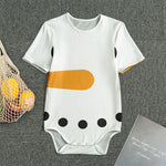 Snowman Face Print Men's Bodysuit