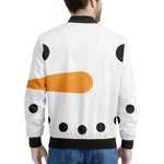 Snowman Face Print Men's Bomber Jacket