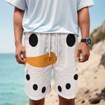 Snowman Face Print Men's Cargo Shorts