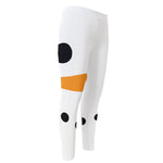 Snowman Face Print Men's Compression Pants