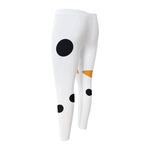 Snowman Face Print Men's Compression Pants