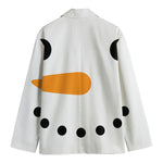 Snowman Face Print Men's Cotton Blazer
