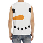 Snowman Face Print Men's Fitness Tank Top