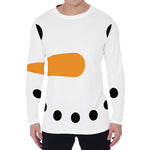 Snowman Face Print Men's Long Sleeve T-Shirt