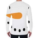 Snowman Face Print Men's Long Sleeve T-Shirt