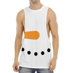 Snowman Face Print Men's Muscle Tank Top