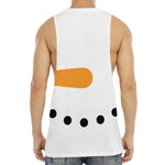 Snowman Face Print Men's Muscle Tank Top