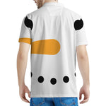 Snowman Face Print Men's Polo Shirt