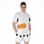 Snowman Face Print Men's Rompers