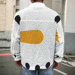 Snowman Face Print Men's Shirt Jacket