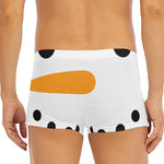 Snowman Face Print Men's Short Boxer Briefs