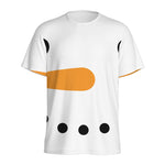 Snowman Face Print Men's Sports T-Shirt