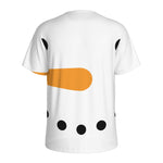 Snowman Face Print Men's Sports T-Shirt