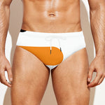 Snowman Face Print Men's Swim Briefs