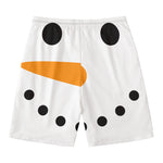 Snowman Face Print Men's Swim Trunks