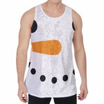 Snowman Face Print Men's Velvet Tank Top