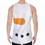 Snowman Face Print Men's Velvet Tank Top