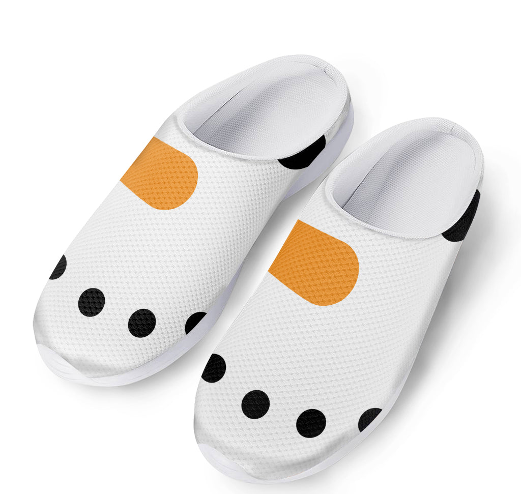 Snowman Face Print Mesh Casual Shoes