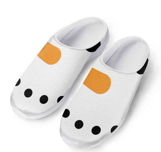 Snowman Face Print Mesh Casual Shoes