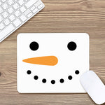 Snowman Face Print Mouse Pad