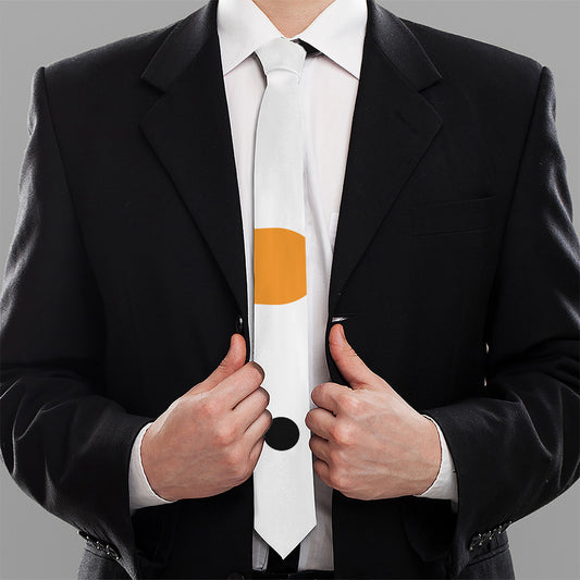 Snowman Face Print Necktie