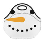 Snowman Face Print Neoprene Lunch Bag