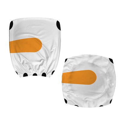 Snowman Face Print Office Chair Cover