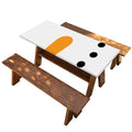 Snowman Face Print Picnic Table Cover