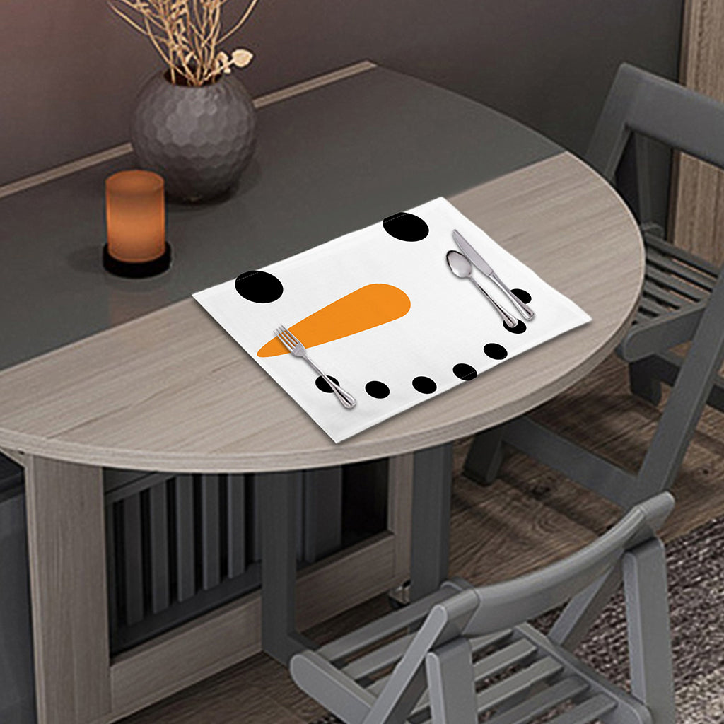 Snowman Face Print Placemat