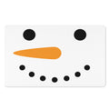 Snowman Face Print Polyester Doormat