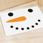 Snowman Face Print Polyester Doormat