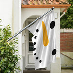 Snowman Face Print Polyester Flag